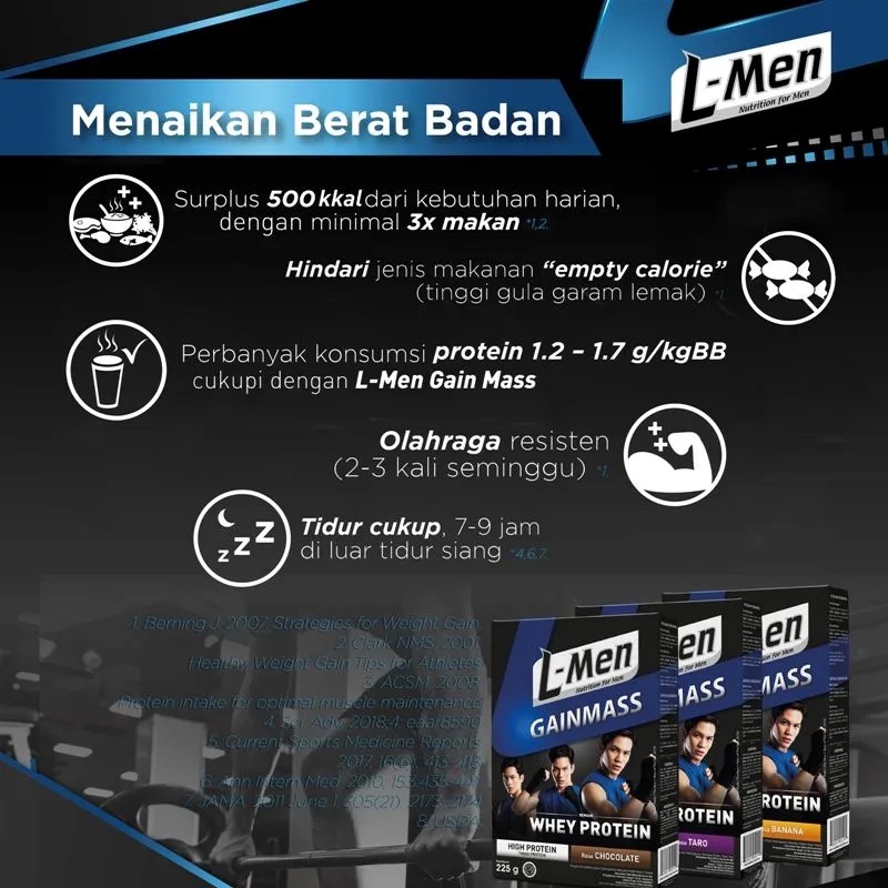 L-Men Gain Mass Banana Coklat Chocolate 225 &amp; 500 gram - Lmen GainMass Suplemen Penambah Massa Otot Tinggi Whey Protein