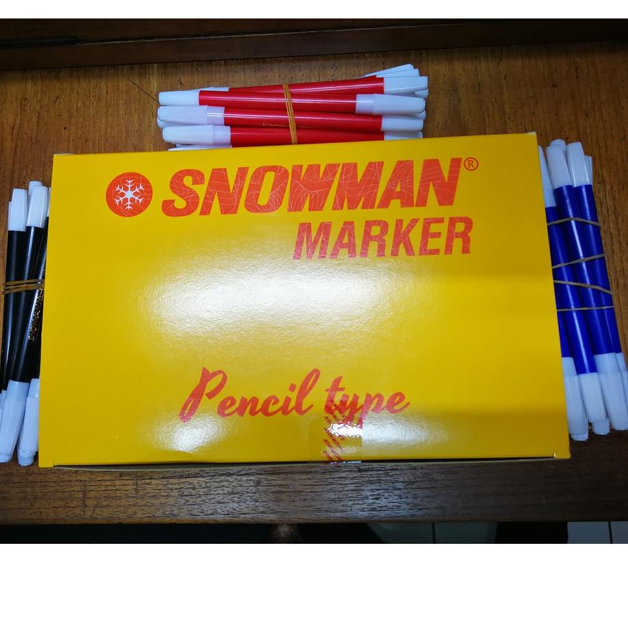 

RARE ITEM PRZ301 [LUSIN] SNOWMAN SPIDOL KECIL MARKER PENCIL TYPE 12 PCS
