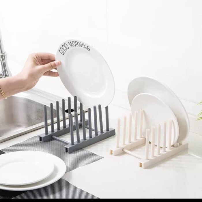 【GOGOMART】6 Sekat Pengering Piring / Rak Piring / Mini Dish Drainer
