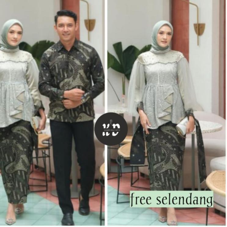 Model Baru.. BATIK COUPLE KEBAYA WISUDA KEBAYA TUNANGAN COUPLE PAYET MUTIARA BRUKAT MODERN