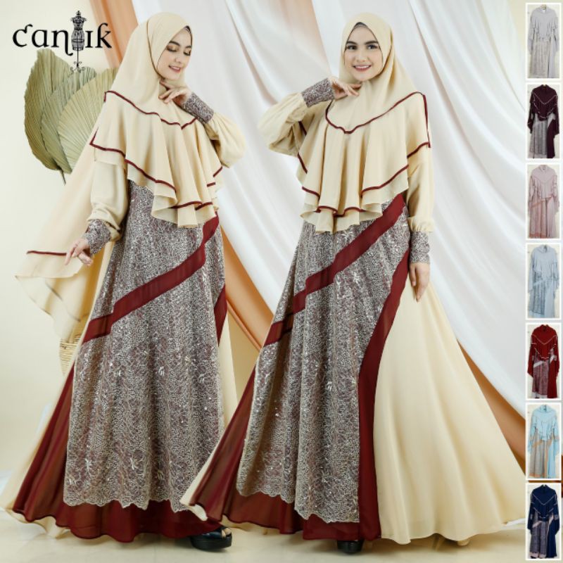 boutique cantik | model terbaru gamis boutique cantik set