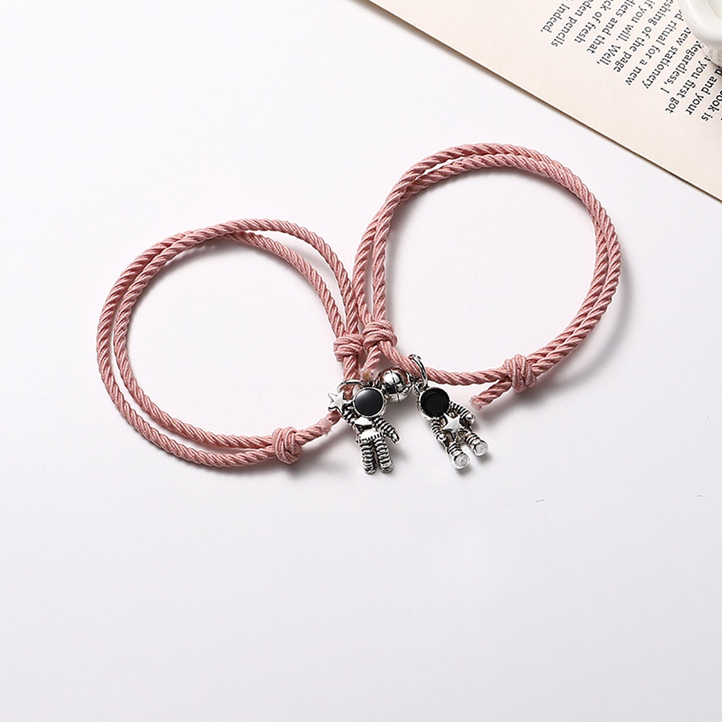 Hu Hu Hu Hu Hu Alat Bantu Pasang Kacamata♡ Gelang Elastis Bentuk Astronot Bahan Alloy Untuk Pasangan