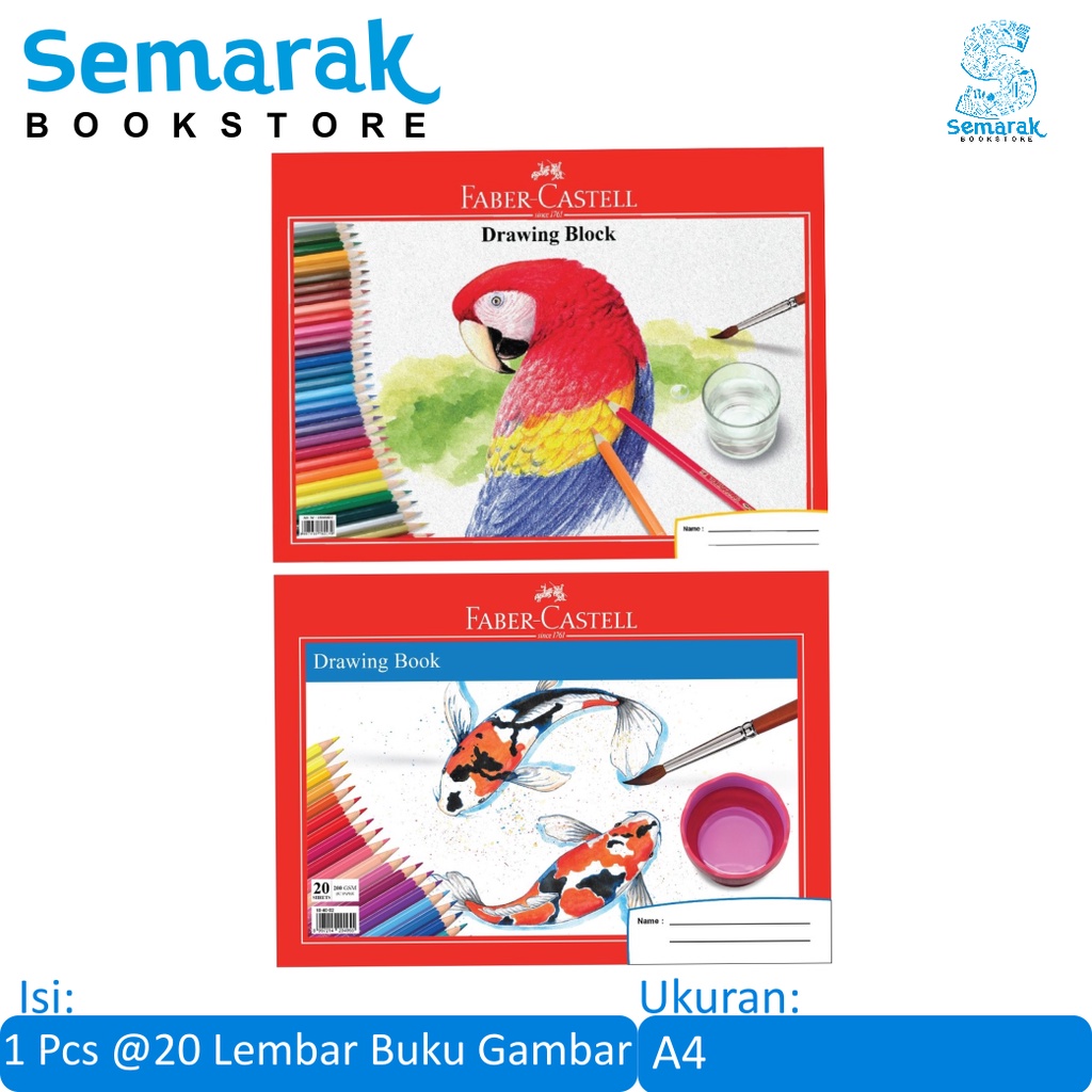 

Faber Castell Drawing Book Buku Gambar A4 [1 Buku 20 Lembar]