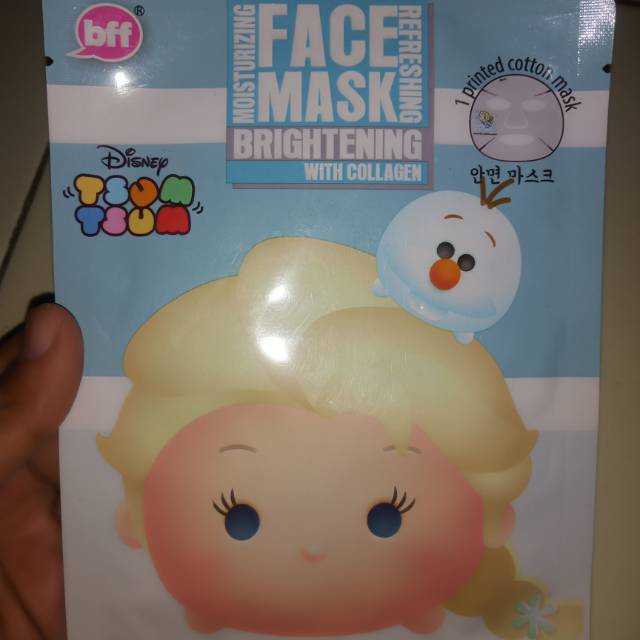 Download Bff Face Mask Moisturizing Refreshing Brightening With Collagen Disney Shopee Indonesia PSD Mockup Templates