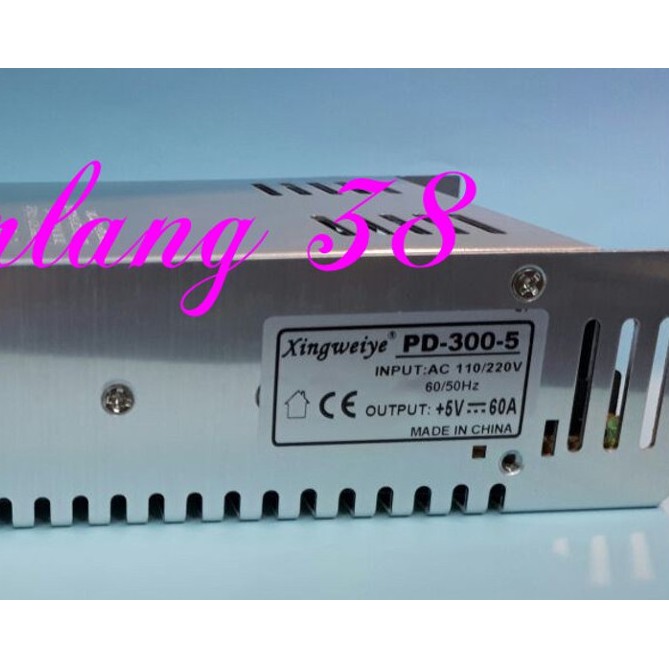 AC to DC Power Supply 5V 60A 300W BB Switching Adaptor Jaring 60 A 5 V 300 W 5 Volt 60 Amper 300Watt