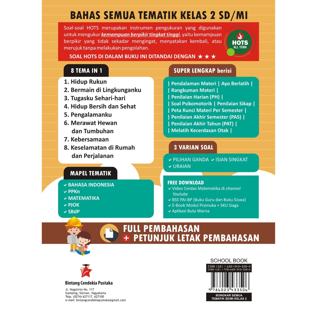 Buku Bongkar Semua Tematik Sdmi Kelas 2 Bintang Cendekia Pustaka