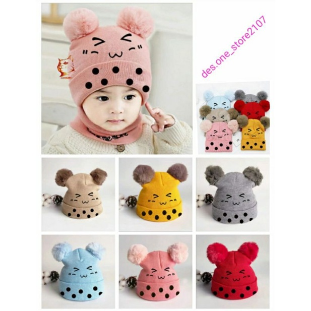 Topi Bayi Kupluk Boba Kupluk model topi kupluk Boba bayi laki laki perempuan new born 3-18 bulan