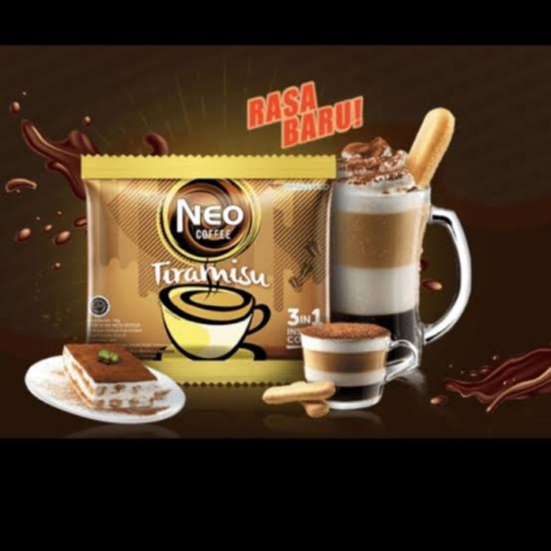 

Neo Coffe Tiramisu Kopi Instant 3 In 1 dengan Rasa Tiramisu