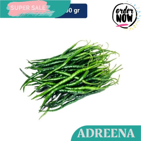 

Cabe Keriting Hijau Petik 250 gr Adreena Freshbox