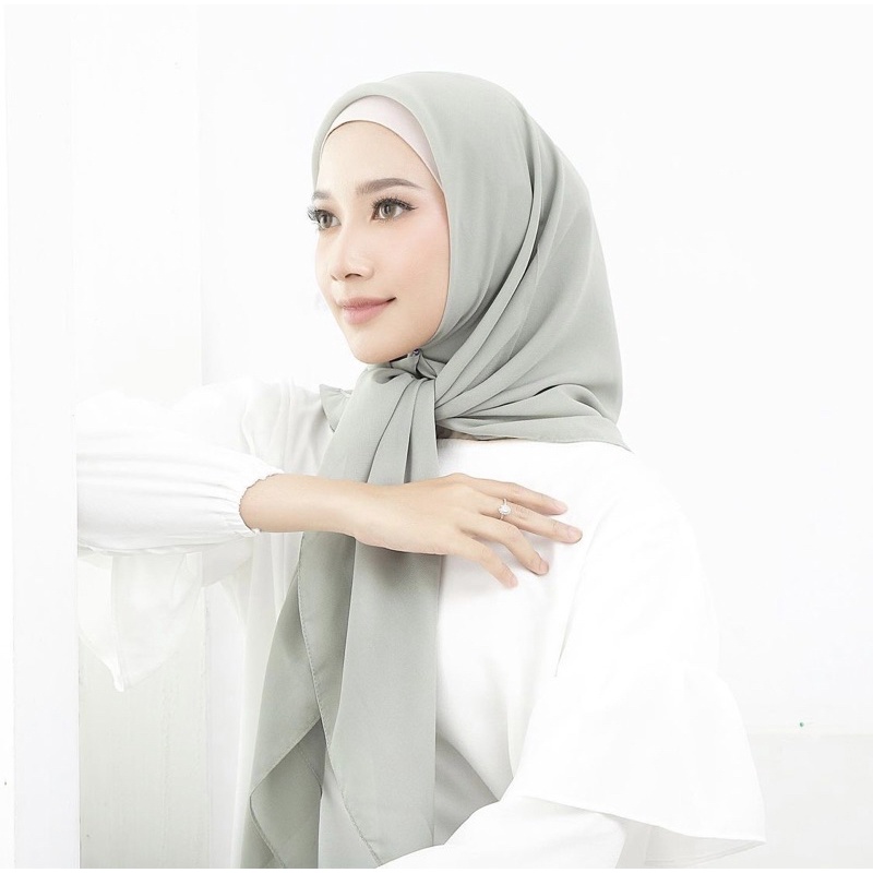 Jilbab Segiempat BELLA SQUARE hijab pollycotton kerudung segiempat hijab murah-mint