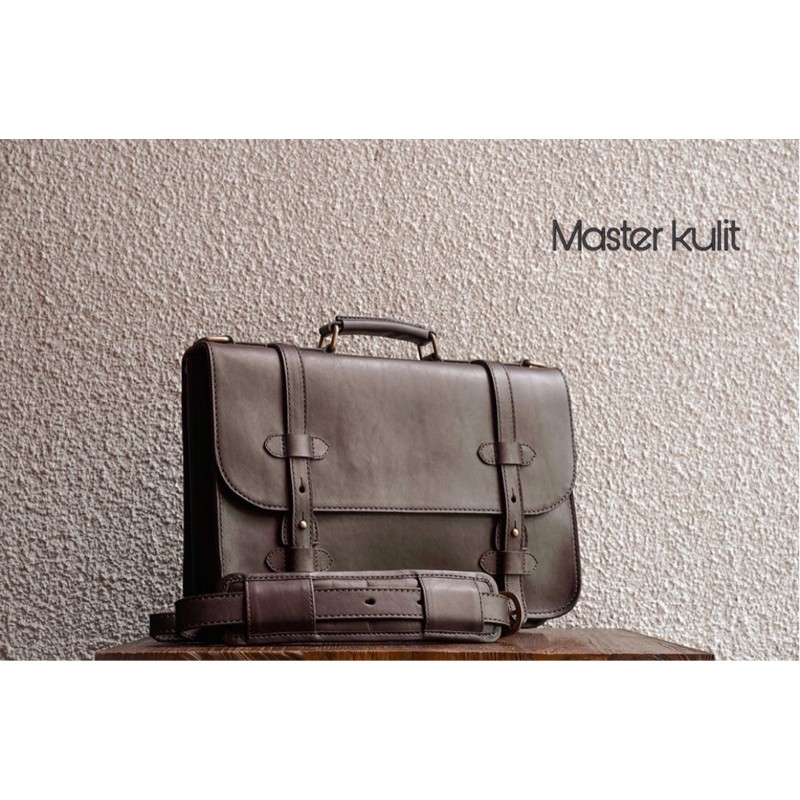 Tas laptop kulit asli 13/14 inc mk007 leather original tas kerja tas kantor