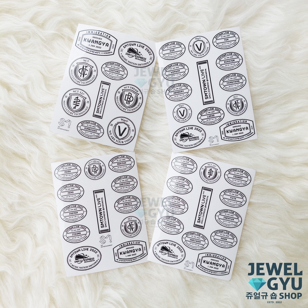 

SMTown Kwangya NCT 127 Dream WayV Glossy Sticker / Stiker Transparan Member KPOP
