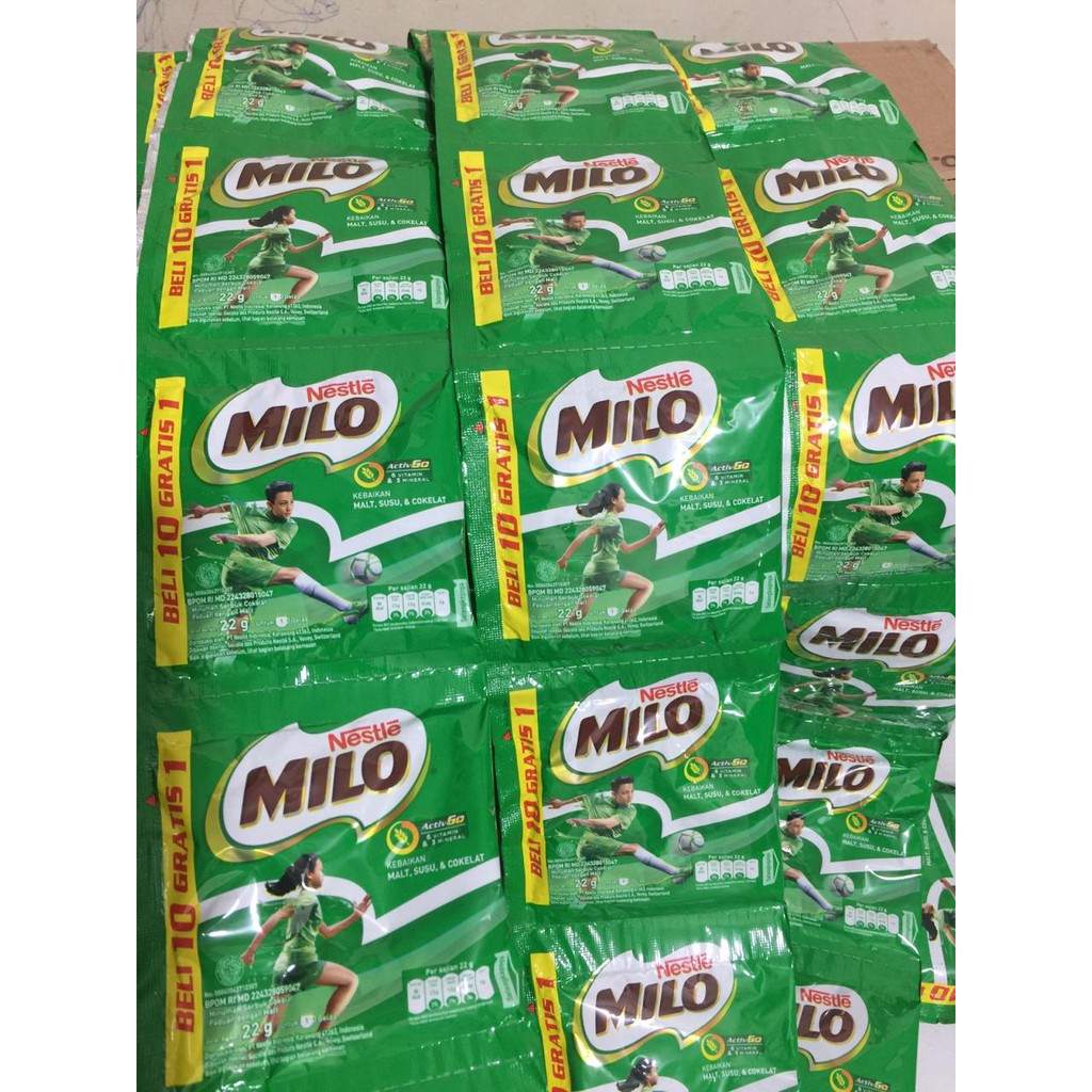 Milo Activ-Go Sachet I Susu Nestle Milo 22 gr Harga Per Renceng