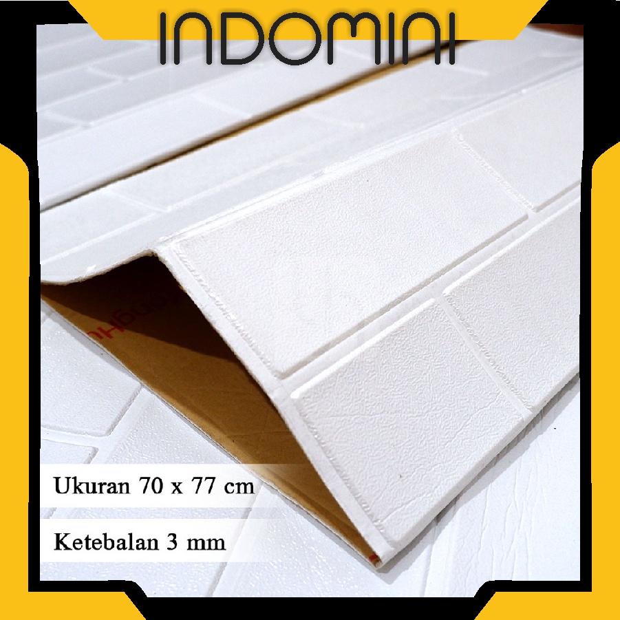 INDOMINI Wallpaper Dinding 3D Foam Bata Putih Kulit Jeruk uk 70x39cm R780