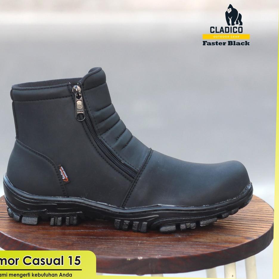 Sepatu Sefty Pria Ujung Besi Original | Septi kerja proyek | Septy murah | Safety tanpa tali Cladico