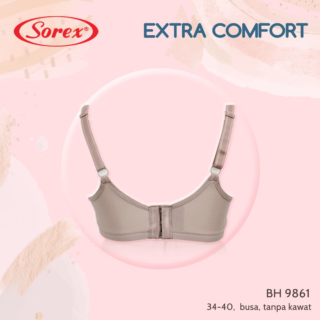 BH Sorex 9861 Pori Wanita Dewasa | Bra Busa Tanpa Kawat | Pakaian Dalam Perempuan Underwear | Sguna