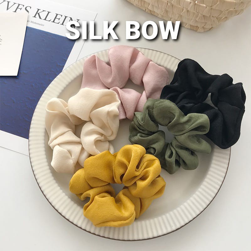 BAJUKIDDIE SILK BOW IKAT RAMBUT KOREA CEPOL IMPOR PITA KUNCIR