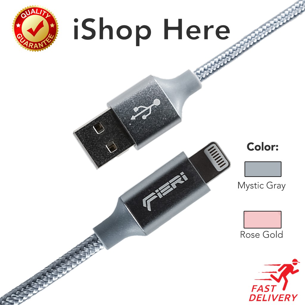 fieri kabel charger usb to lightning cable data untuk iphone ipad fast charging
