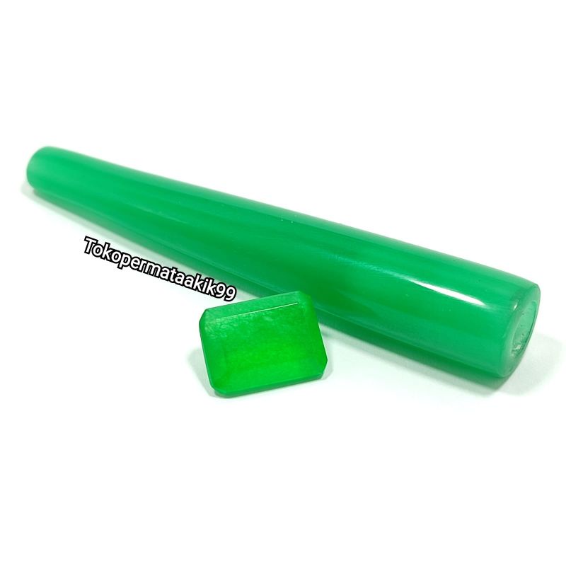 BATU GIOK BURMA KOTAK ASLI NATURAL TOP GREEN QUALITY & PIPA GIOK CATAM