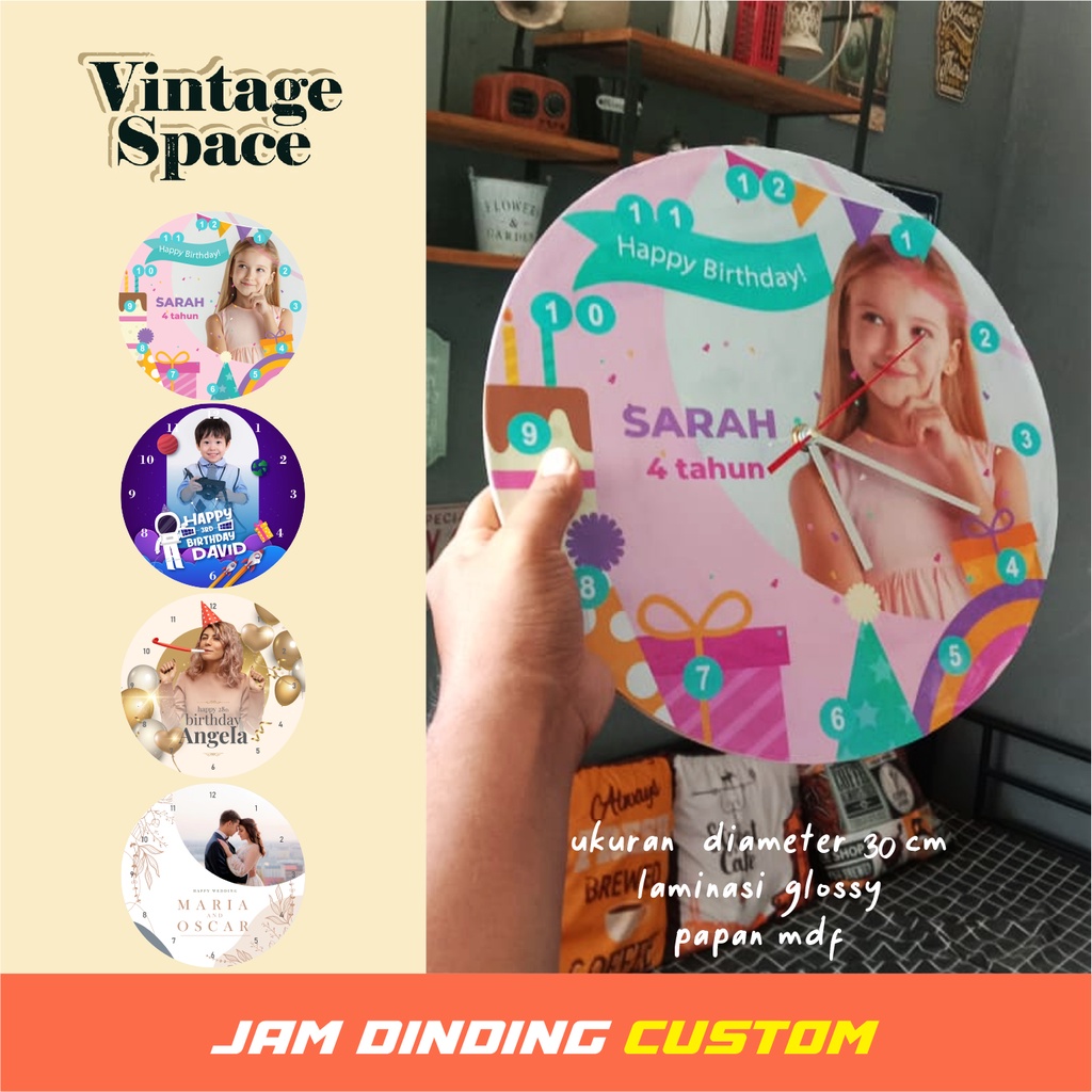 jam dinding custom / jam dinding souvenir / jam dinding kayu