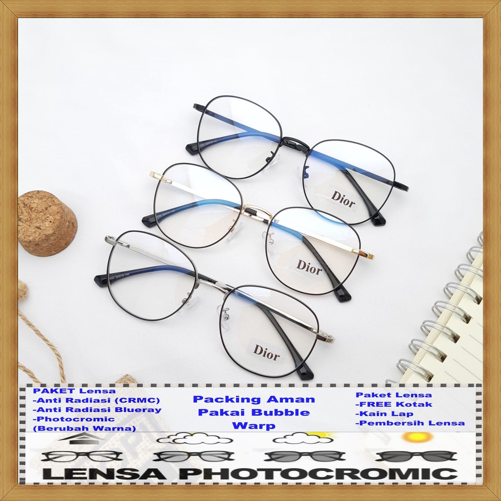 [Bisa COD] [D 2550] 52-18-143 Kacamata Anti Radiasi Komputer / Kacamata Photocromic (Berubah Warna) 