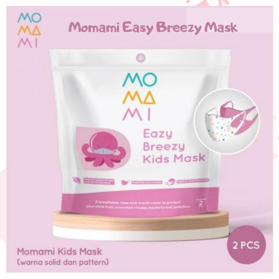 MOMAMI Easy Breezy Kids Mask Girl - 2 pcs masker