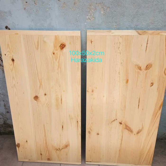 Papan kayu jati belanda 120x40x2cm vernis