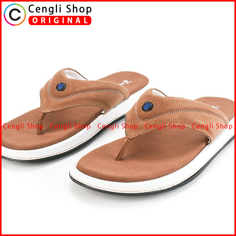 PLAYBOY SANDAL JEPIT KULIT CASUAL PRIA BRANDED ORIGINAL TERBARU PLH9