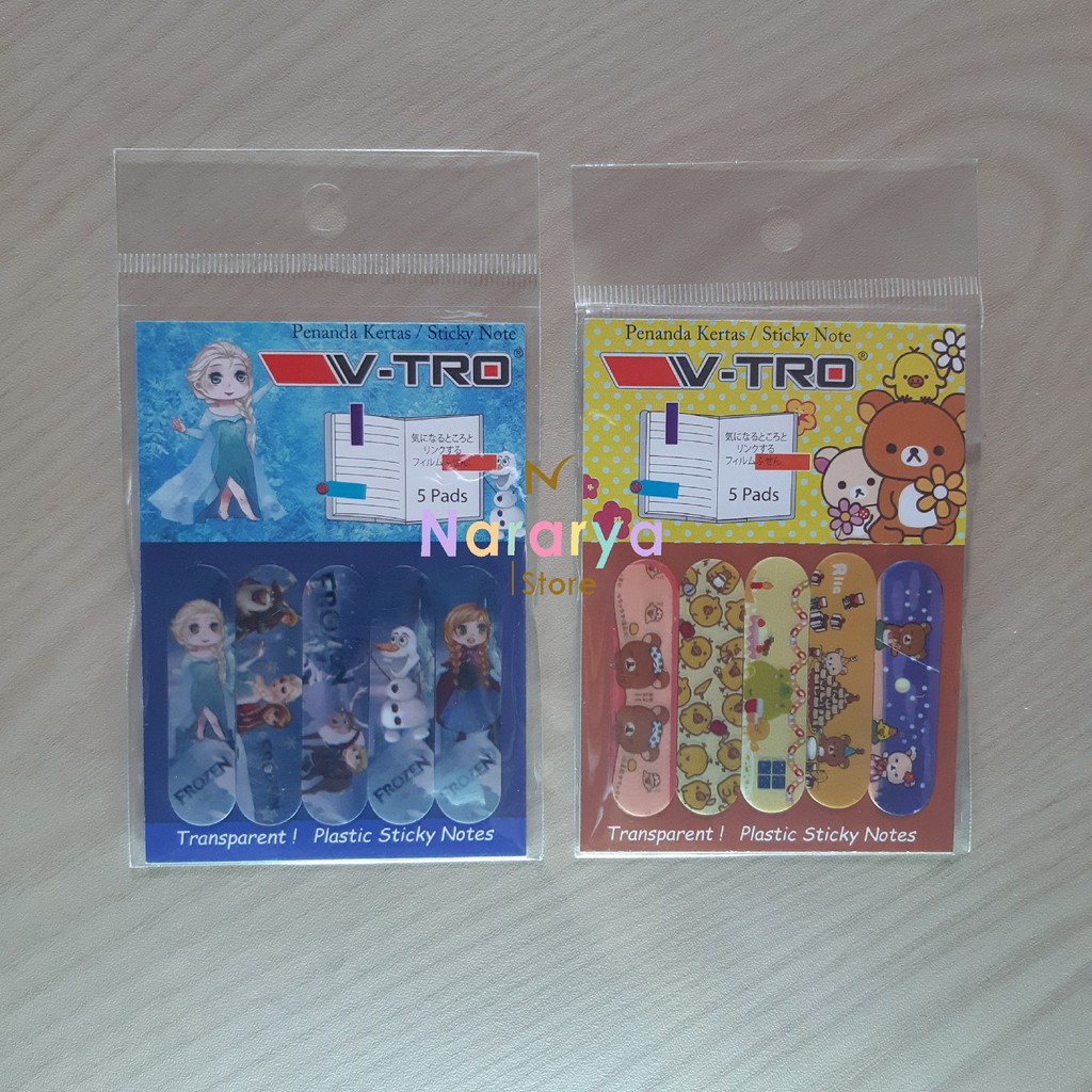 

2x Stick Marker V-Tro / Sticky Notes Lucu / Sticky Notes Karakter / Memo Lucu