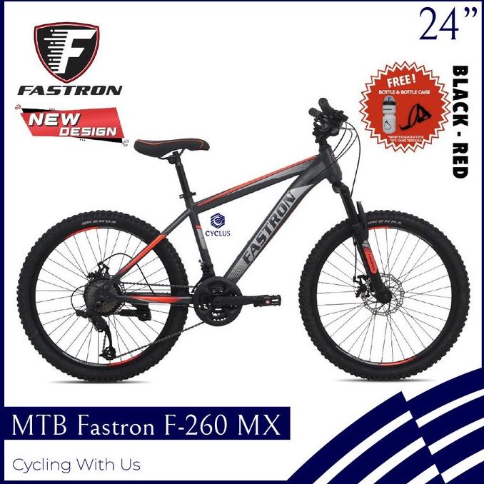 SEPEDA GUNUNG MTB FASTRON 260 MX STEEL 24 INCH ANAK DEWASA FDGDF34545