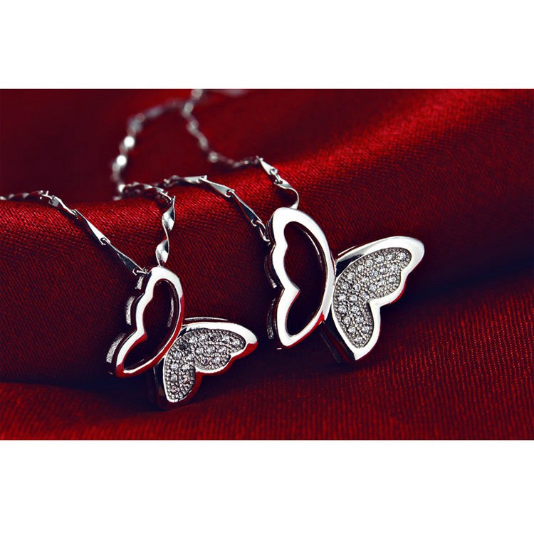 925 Perak Liontin Untuk Wanita Kupu-kupu sederhana (Tanpa rantai) Perhiasan Fashion DZ0060