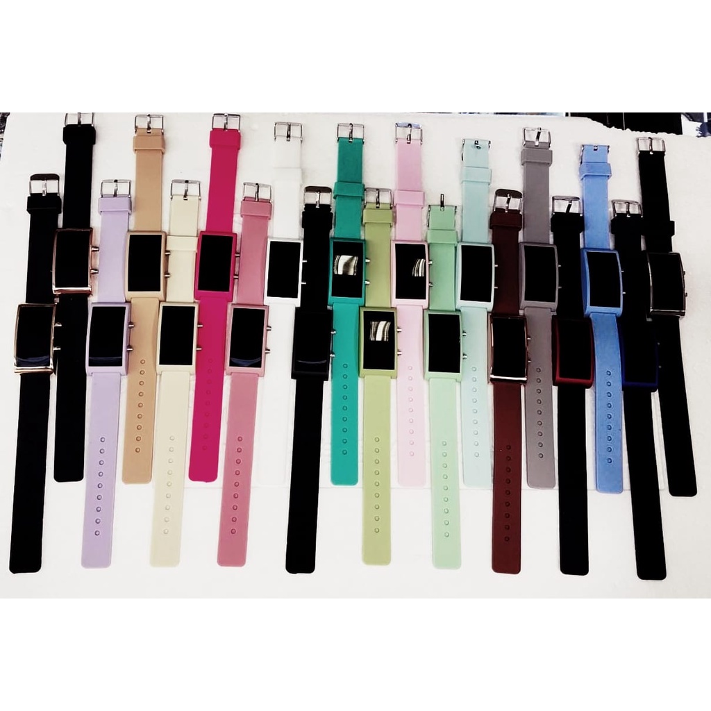 JAM TANGAN WANITA LED DIGITAL KAPSUL JAM TANGAN LED KAPSUL MINI WANITA PRIA TALI RUBBER TERBARU CAPSUL