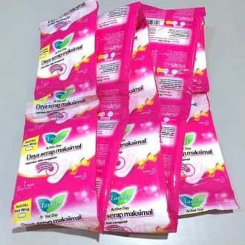 Laurier active day pembalut wanita renceng renteng rencengan isi 10 sachet