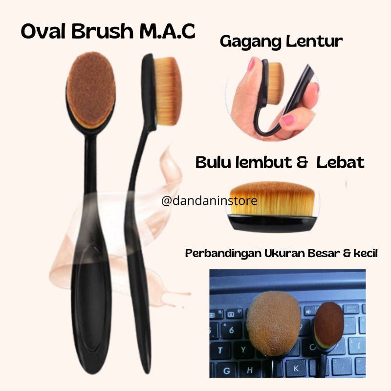 Oval Brush Fondation Kuas Make up Flat Blanding Beauty Brush Fondation BB Cream Kecantikan Wanita Murah