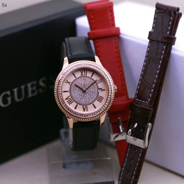 Jam Tangan Guess Box set free 2 strap