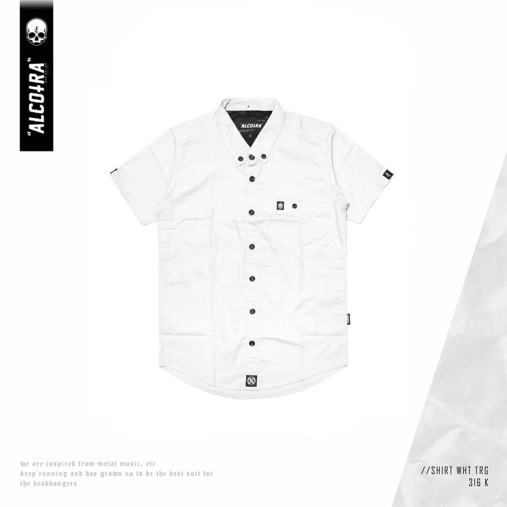 SHIRT WHT TRG // KEMEJA LENGAN PENDEK PUTIH BARU