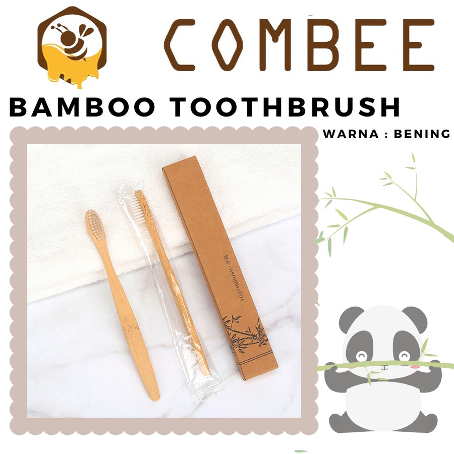 Eco Friendly Sikat Gigi Bamboo / Bambu Natural Alami