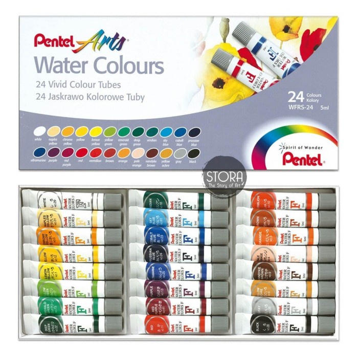 

air-cat- pentel water colour set 24 - pentel cat air 24 warna -cat-air.