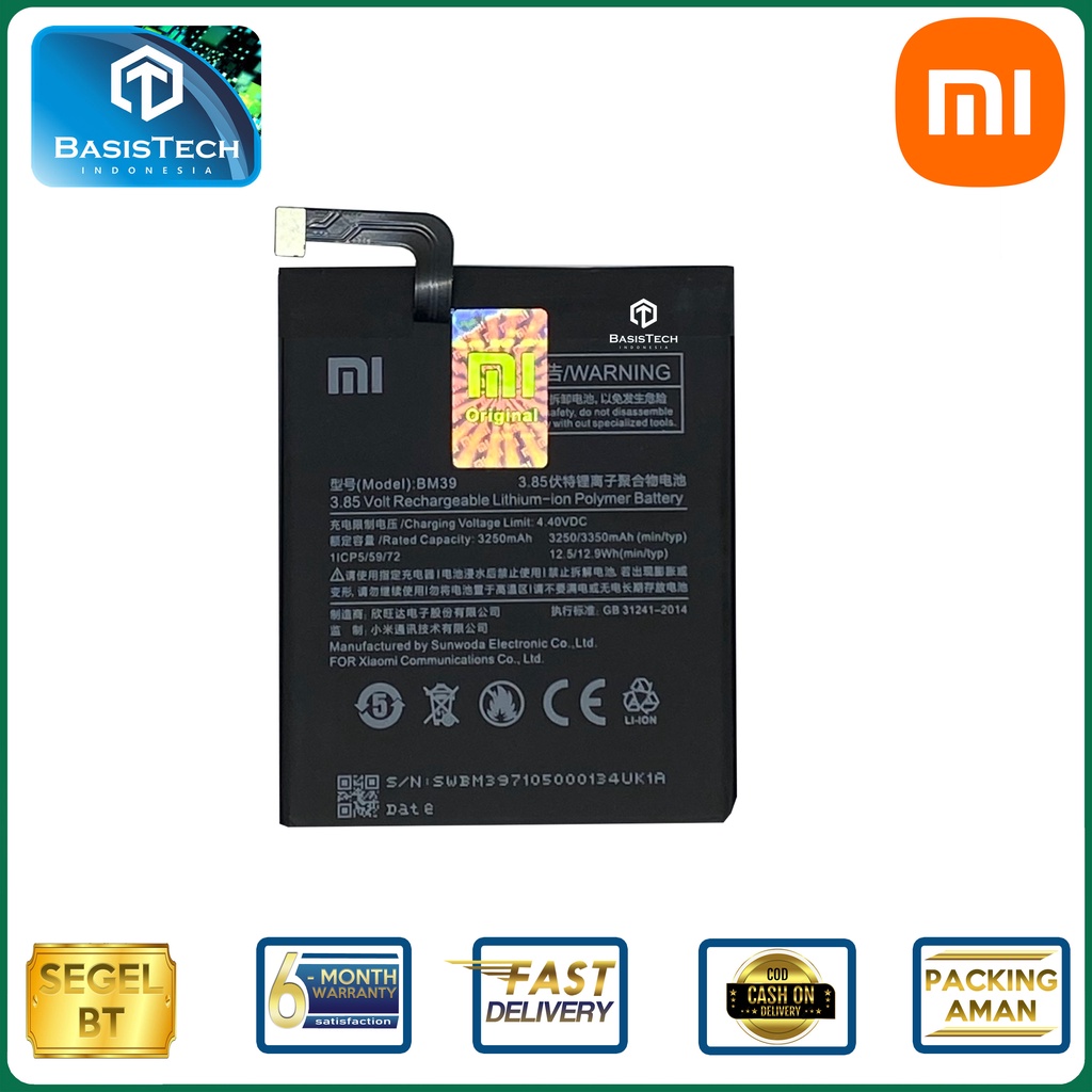 BATERAI XIAOMI Mi 6 - BATERAI XIAOMI 6 - BM39 - ORI99