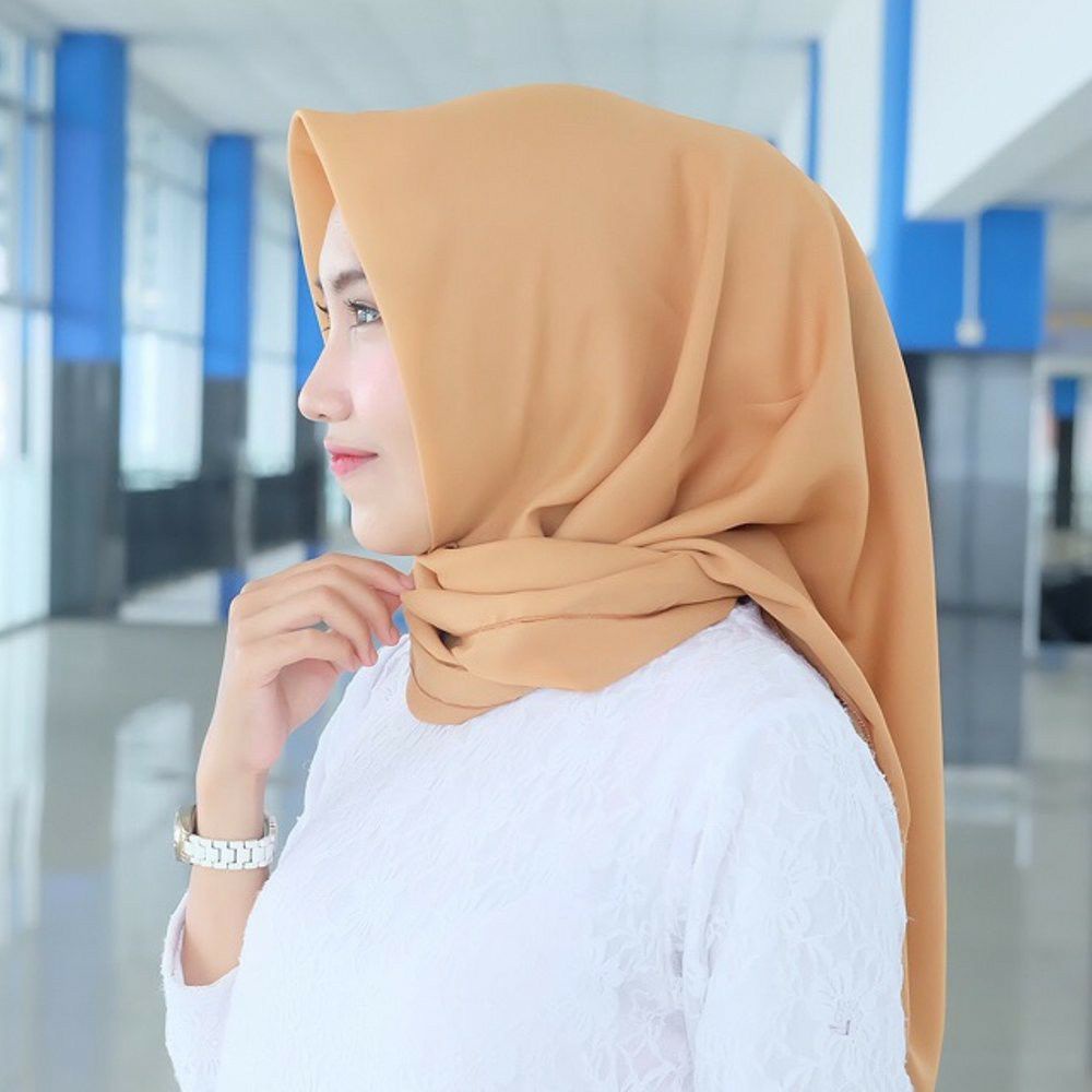 BAYAR DITEMPAT Hijab Pashmina Plisket Jilbab Pasmina Polos Kerudung Persegi Panjang