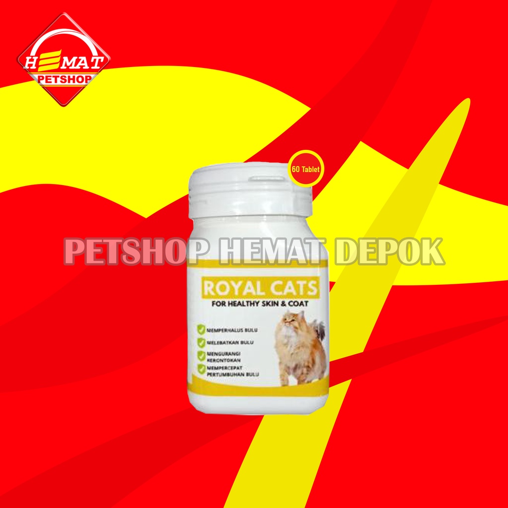 Royal Cats Skin Coats Vitamin Suplemen Bulu Kulit Kucing 60 Tablet