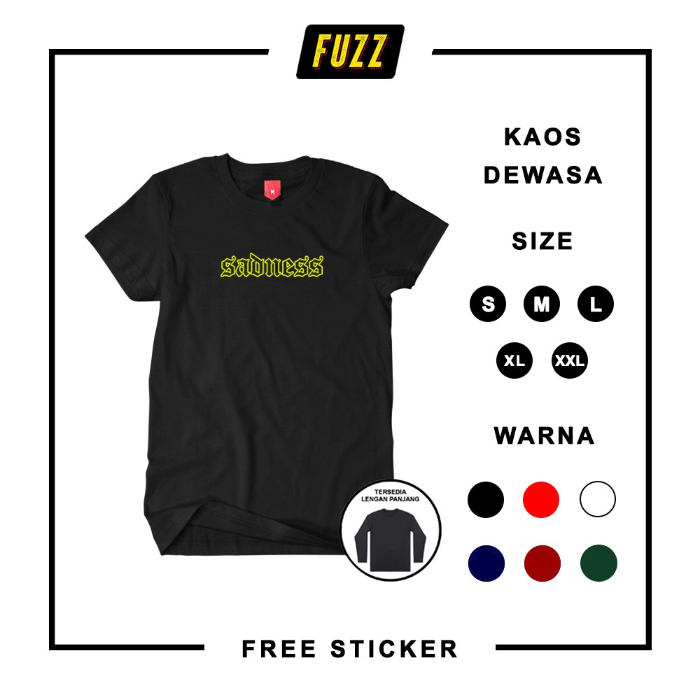 Kaos Tumblr Sadness Baju Distro Tumbler Pria Dan Wanita OOTD Aesthetic Unisex Murah