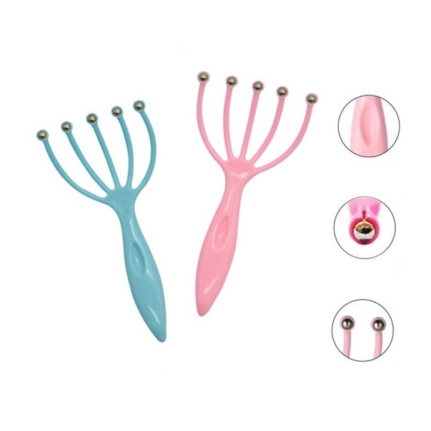 BRGUNIK Alat Pijat Kepala Head Spa Massager Scalp Refleksi Pemijat Kepala Plastik Manual Terapi Badan R531