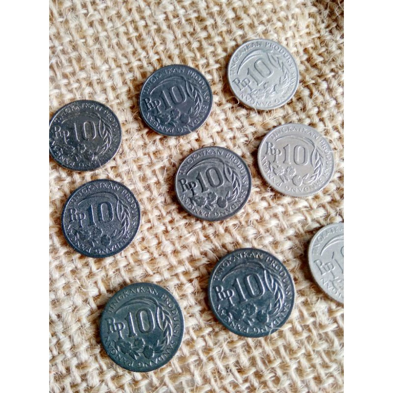 UANG KUNO 10 RUPIAH / 10 PERAK tahun 1971