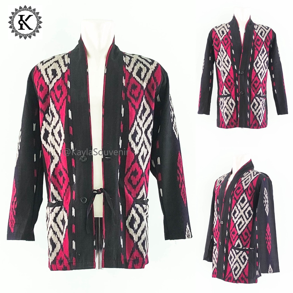 Outer Kimono Tenun / Cardigan Tenun - Kain Etnik