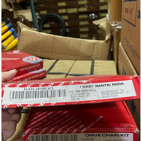 Gear Set/ Gir Set/ Drive Chain Kit Suzuki Shogun 125 ori indopart S1435-28100-S25