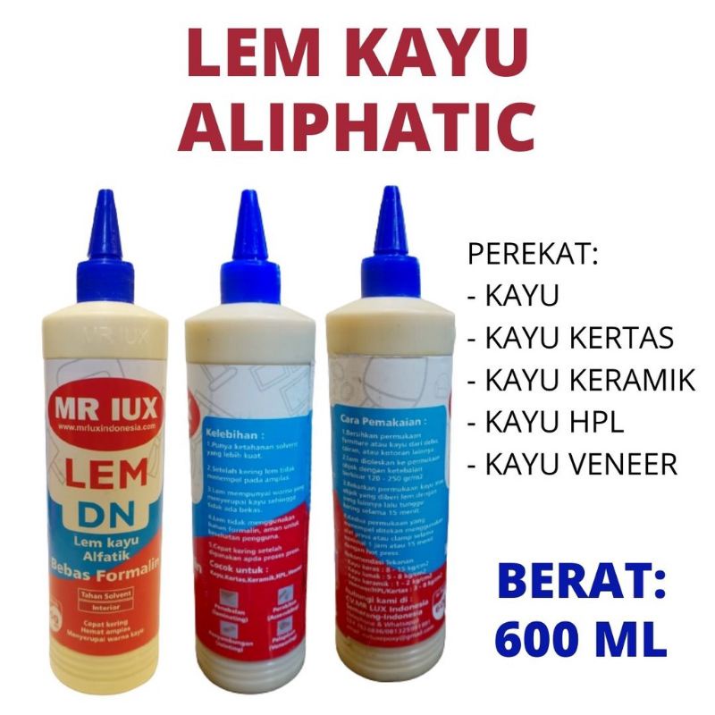 

Lem Kayu ALIFATIK MR LUX 600 Gram Lengket Cepat Kering
