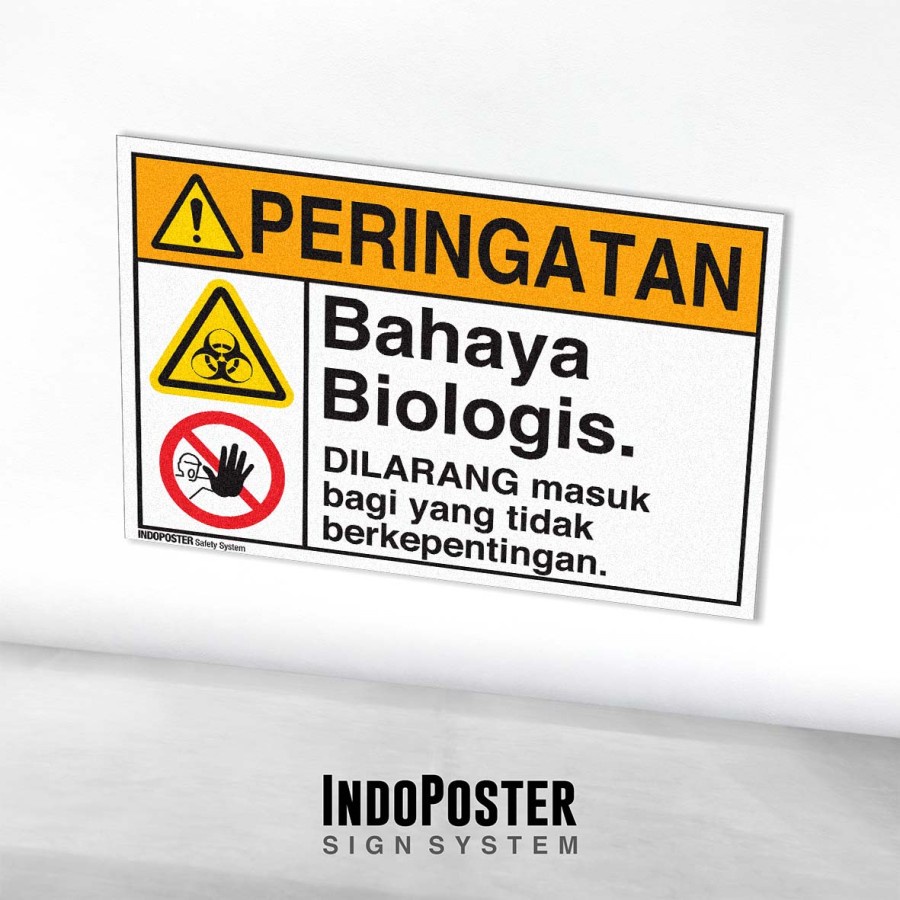 

Stiker Safety Sign K3 ANSI Bahaya Biologis Biohazard Dilarang Masuk