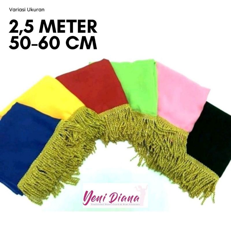 Selendang Tari /Sampur Tari Dewasa (Lebar 50-60cm)