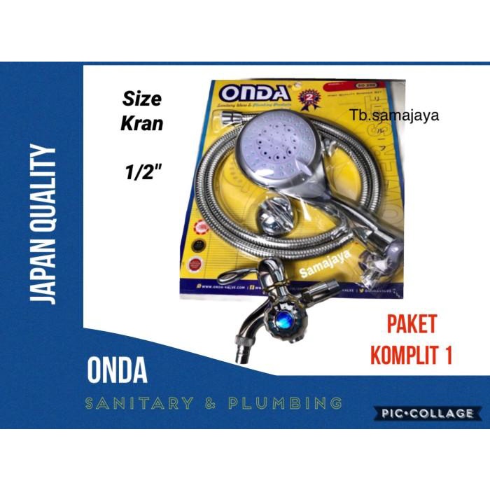Paket Shower Mandi Onda SO 250 + kran cabang K406. shower set japan